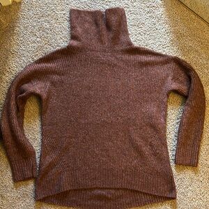 Turtle Neck Brown Sweater